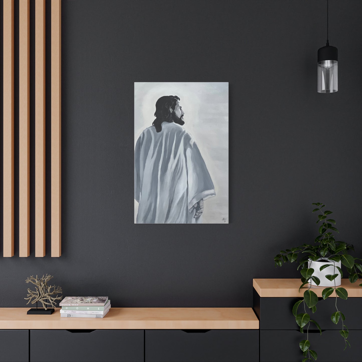 Inspirational Jesus Canvas Wall Art - Stretched Matte Print for Home Decor