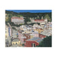 Artistic Stretched Canvas - Charming Italian Village Landscape