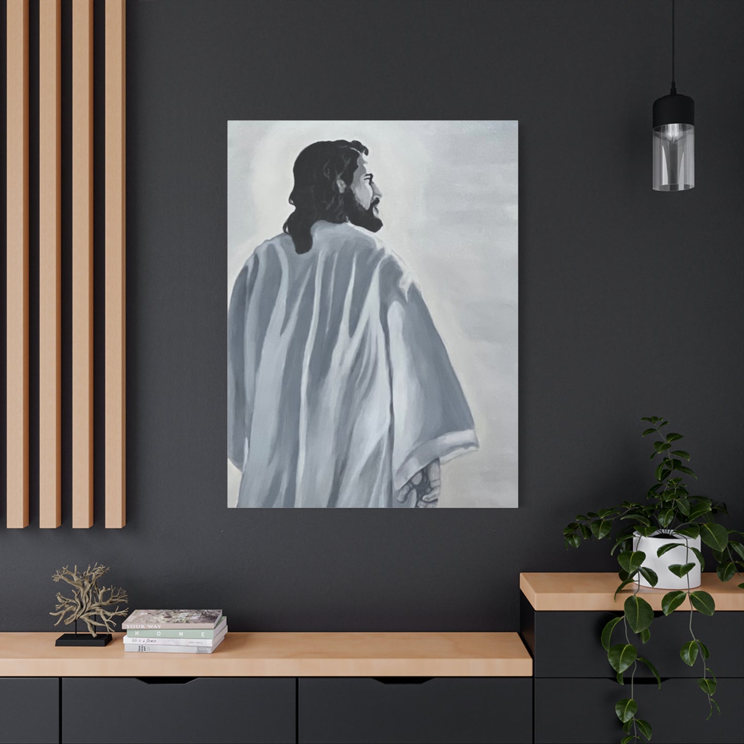 Inspirational Jesus Canvas Wall Art - Stretched Matte Print for Home Decor