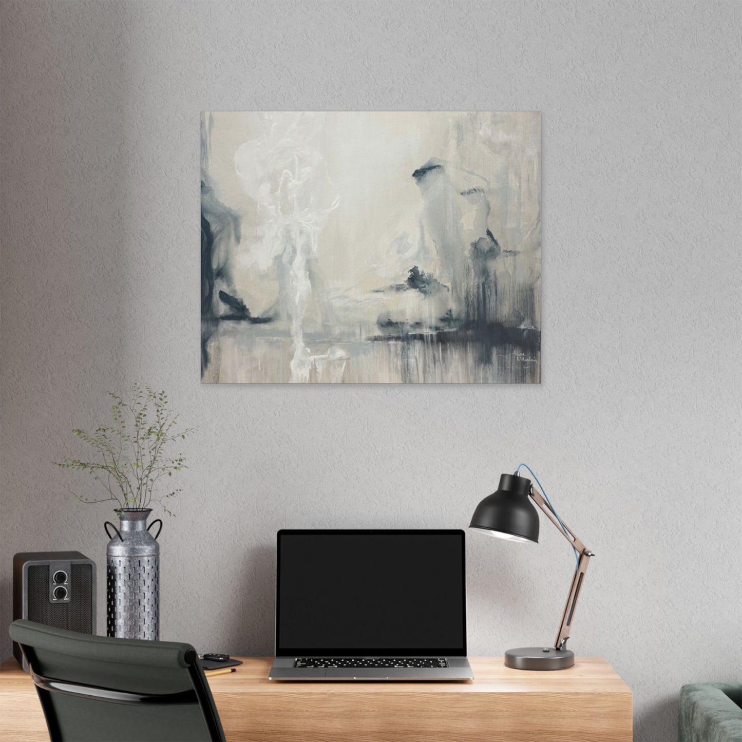 Angels I - Elegant Abstract Stretched Canvas Art for Modern Home Decor