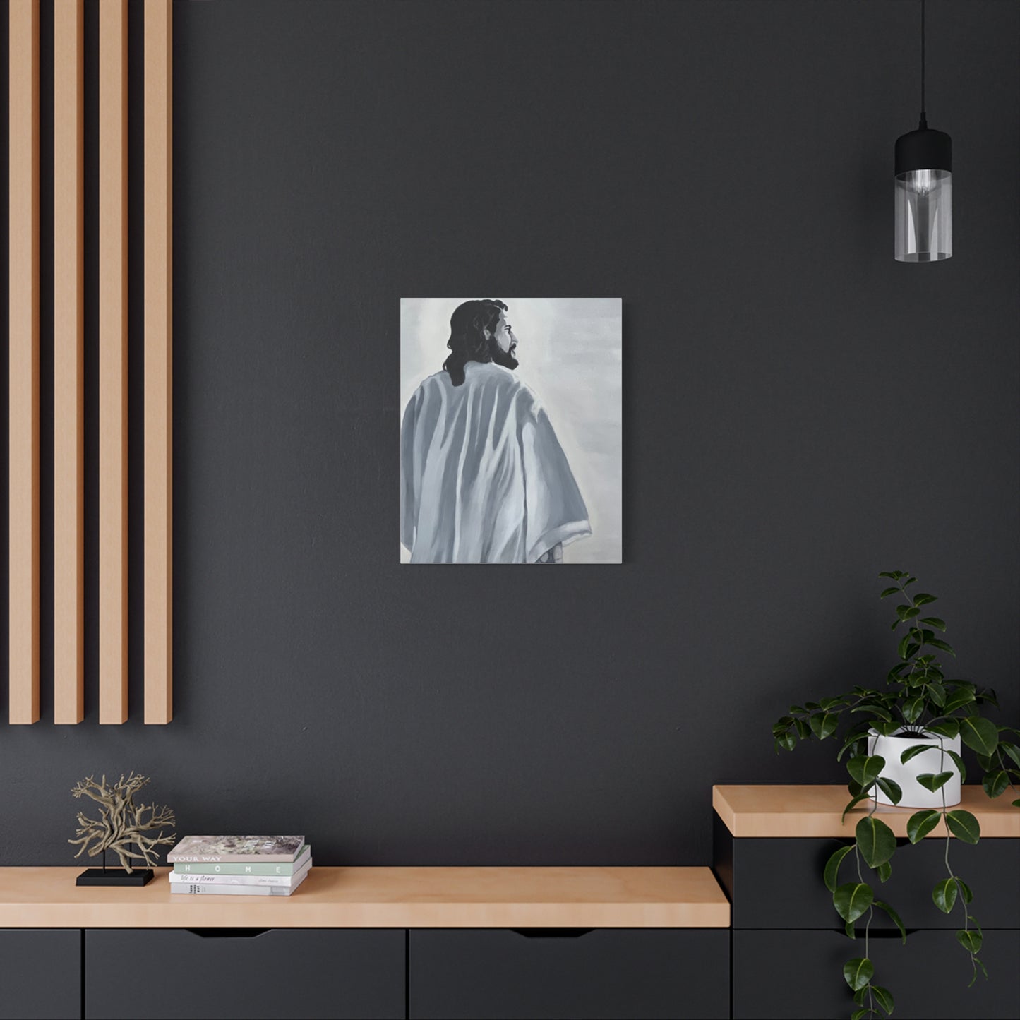 Inspirational Jesus Canvas Wall Art - Stretched Matte Print for Home Decor