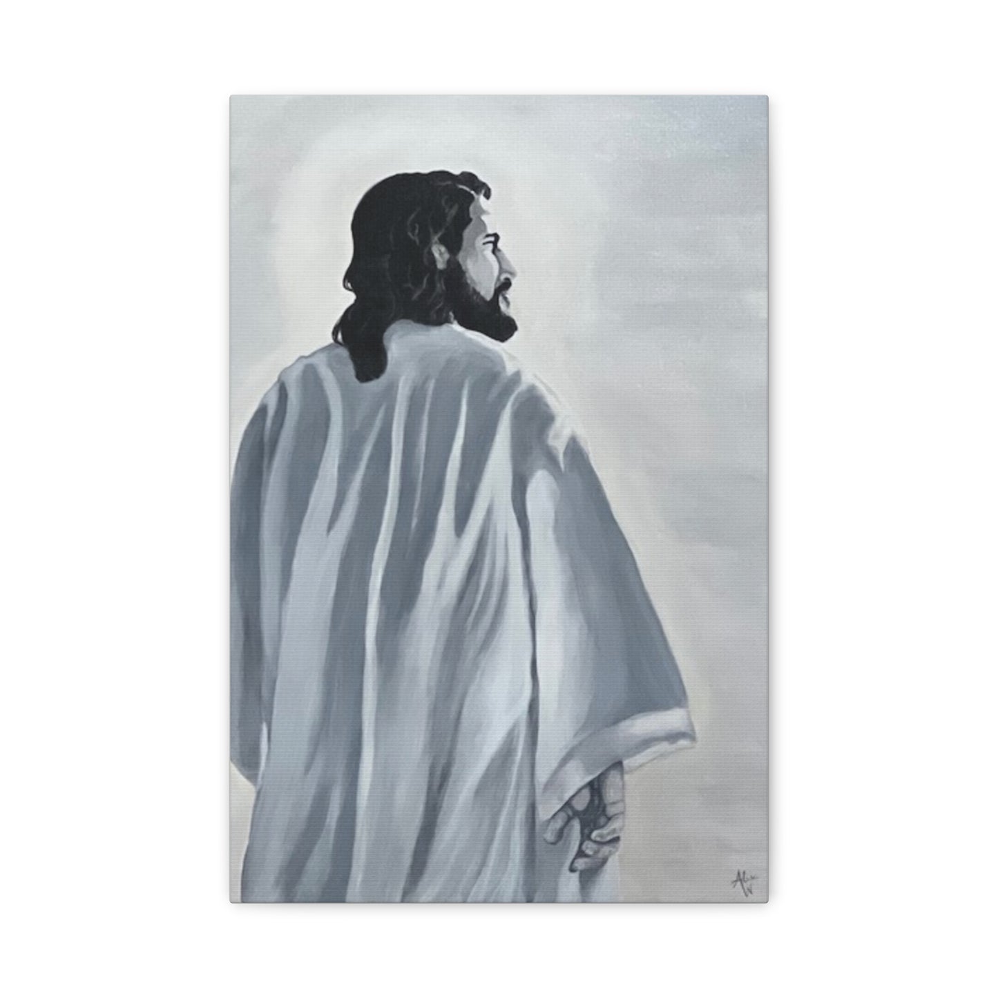 Inspirational Jesus Canvas Wall Art - Stretched Matte Print for Home Decor