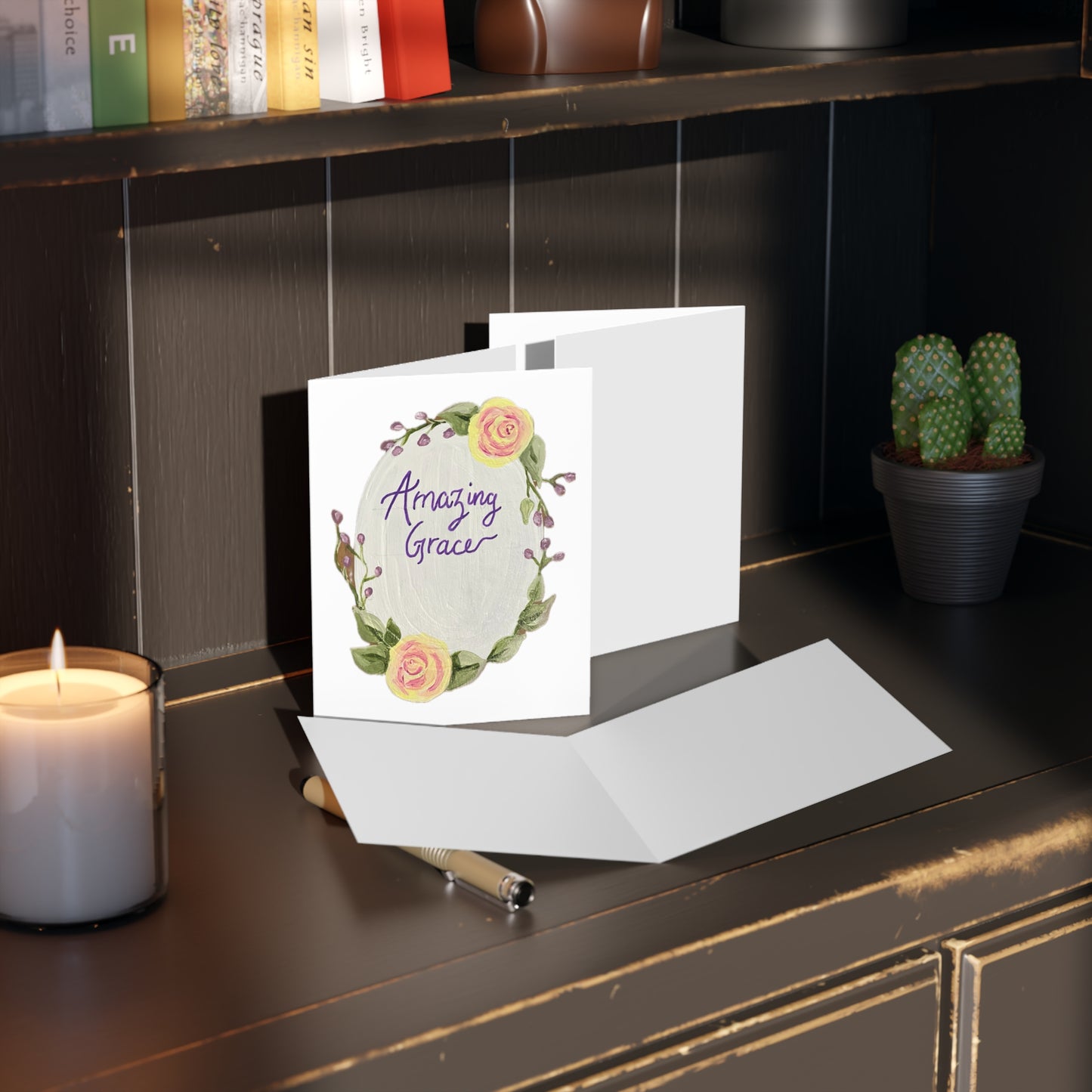 Amazing Grace White - Greeting cards (8, 16, and 24 pcs)