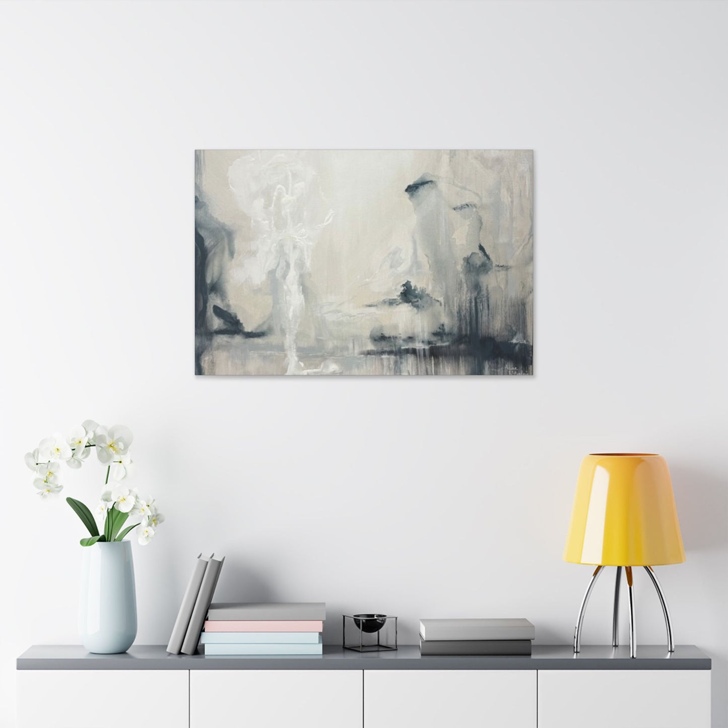 Angels I - Elegant Abstract Stretched Canvas Art for Modern Home Decor
