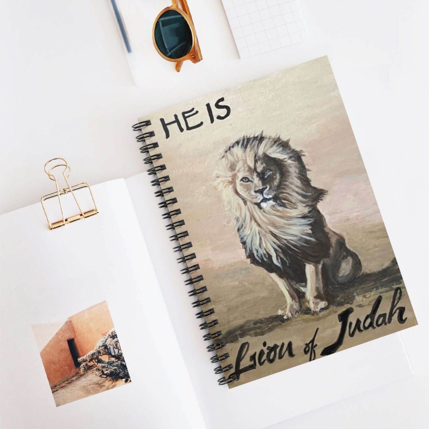 Spiral Notebook - 'He Is the Lion of Judah' Inspirational Journal