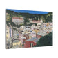 Artistic Stretched Canvas - Charming Italian Village Landscape