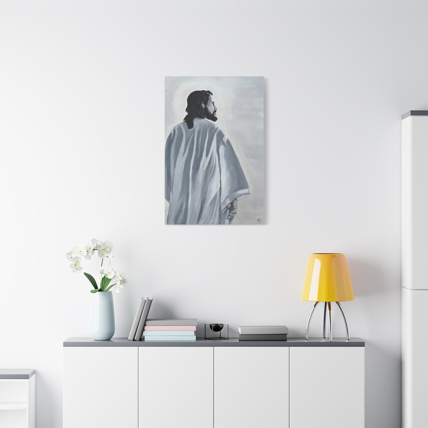 Inspirational Jesus Canvas Wall Art - Stretched Matte Print for Home Decor