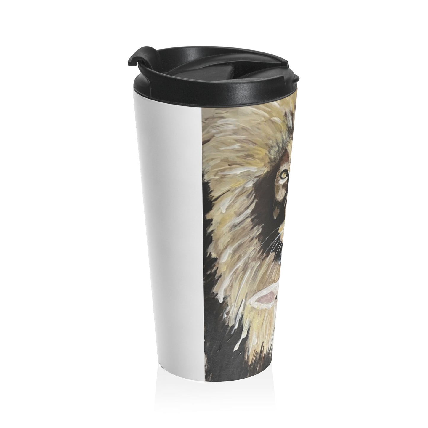 Lion and Lamb Travel Mug, Stainless Steel Coffee Cup, Nature Lover Gift, Unique Travel Mug, Hiking Gear, Inspirational Drinkware