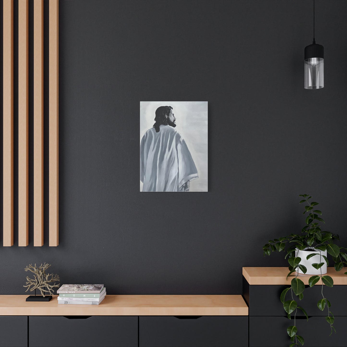 Inspirational Jesus Canvas Wall Art - Stretched Matte Print for Home Decor