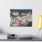 Artistic Stretched Canvas - Charming Italian Village Landscape