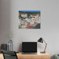 Artistic Stretched Canvas - Charming Italian Village Landscape