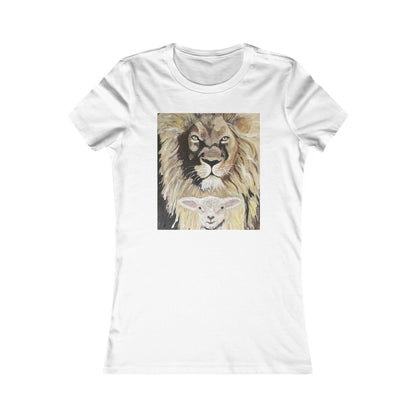Lion and Lamb Tee, Inspirational T-Shirt, Nature Inspired Women’s Top, Animal Lover Gift, Casual Wear, Motivational Apparel