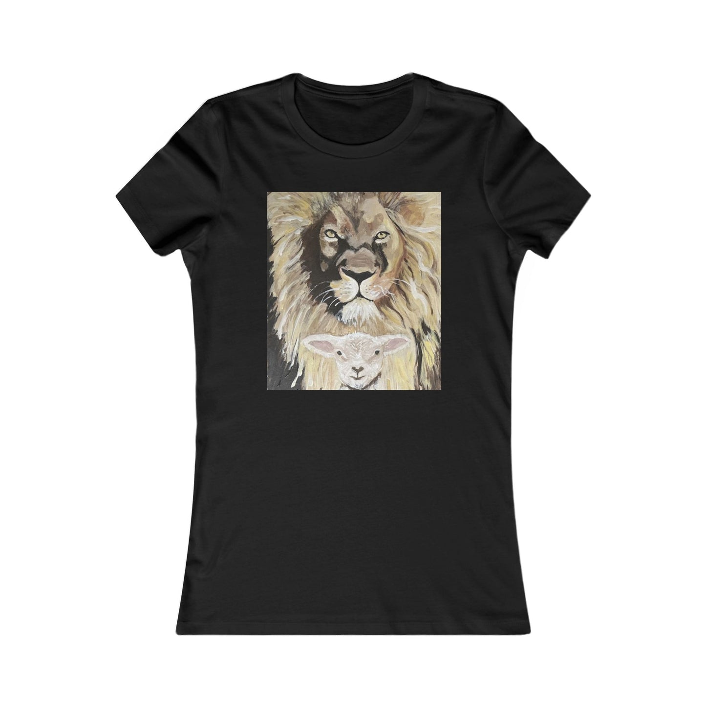 Lion and Lamb Tee, Inspirational T-Shirt, Nature Inspired Women’s Top, Animal Lover Gift, Casual Wear, Motivational Apparel