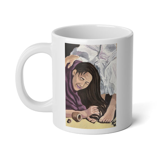 Alabaster Jar - Artistic Jumbo Coffee Mug, "20oz" - Perfect for Tea Lovers, Gift for Birthdays, Unique Home Decor, Fun Office Mug, Large Capacity Drinkware