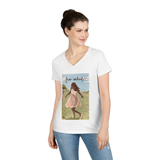 Free Indeed - Ladies' V-Neck T-Shirt