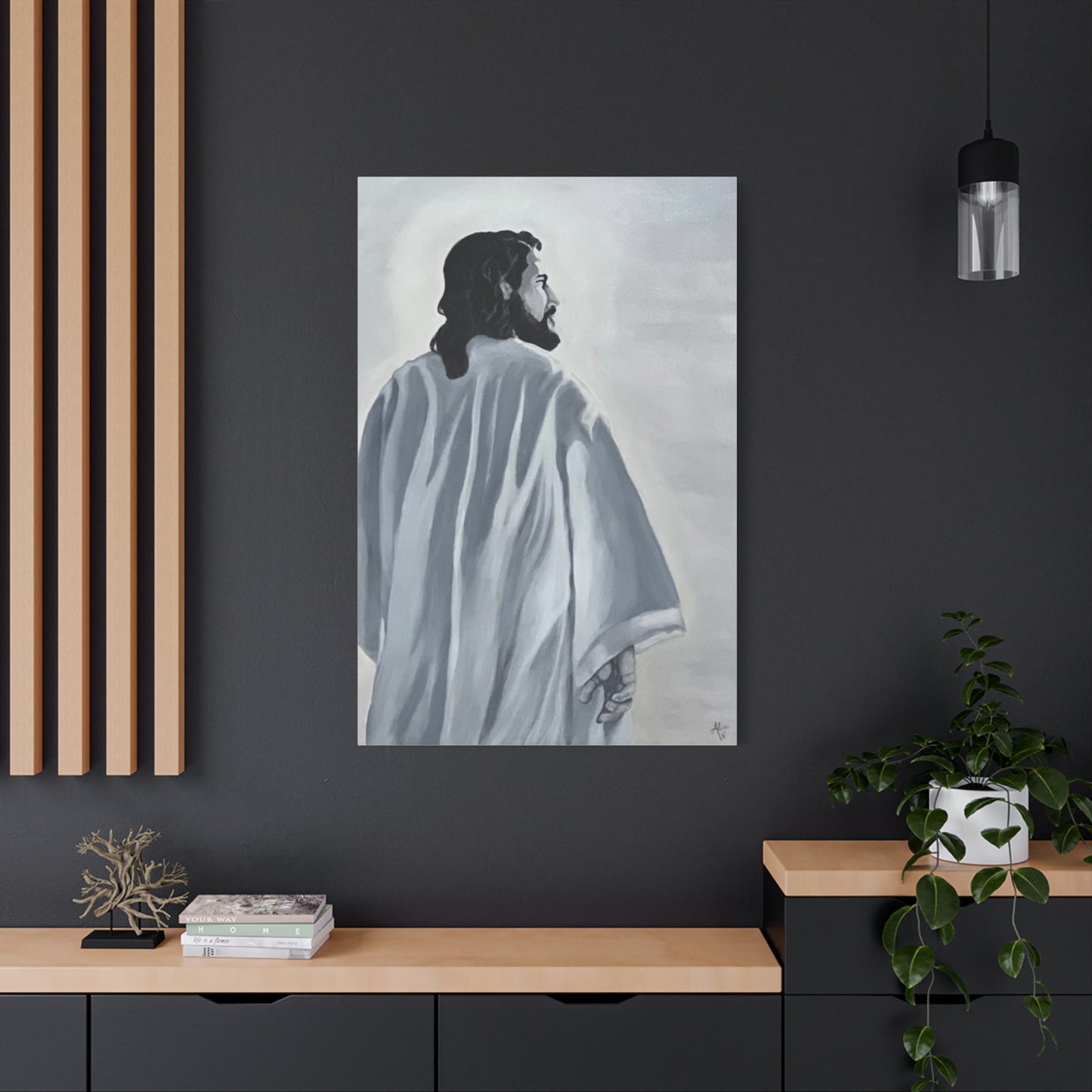 Inspirational Jesus Canvas Wall Art - Stretched Matte Print for Home Decor