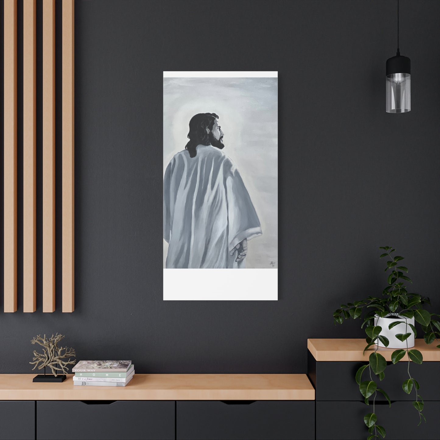 Inspirational Jesus Canvas Wall Art - Stretched Matte Print for Home Decor