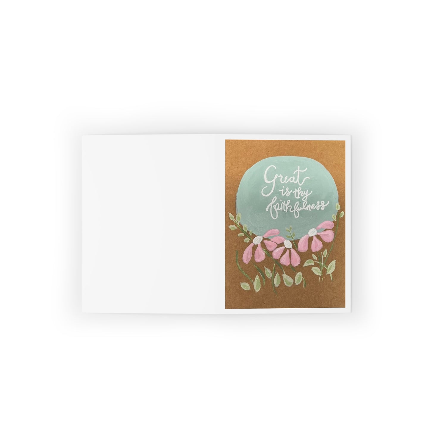 Great is Thy Faithfulness - White - Greeting cards (8, 16, and 24 pcs)