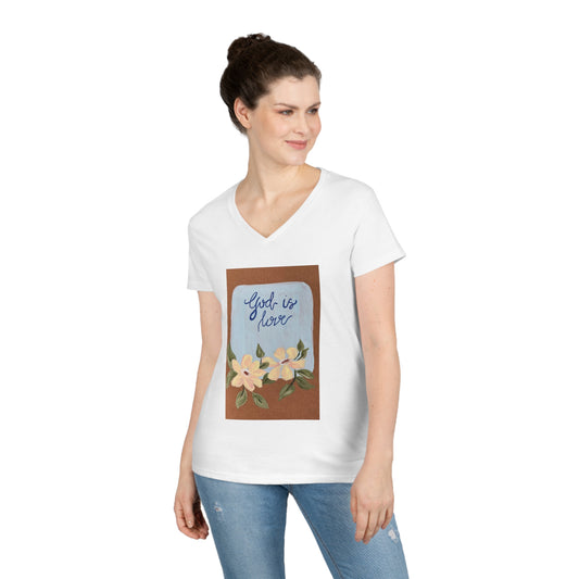 God is Love - Ladies' V-Neck T-Shirt