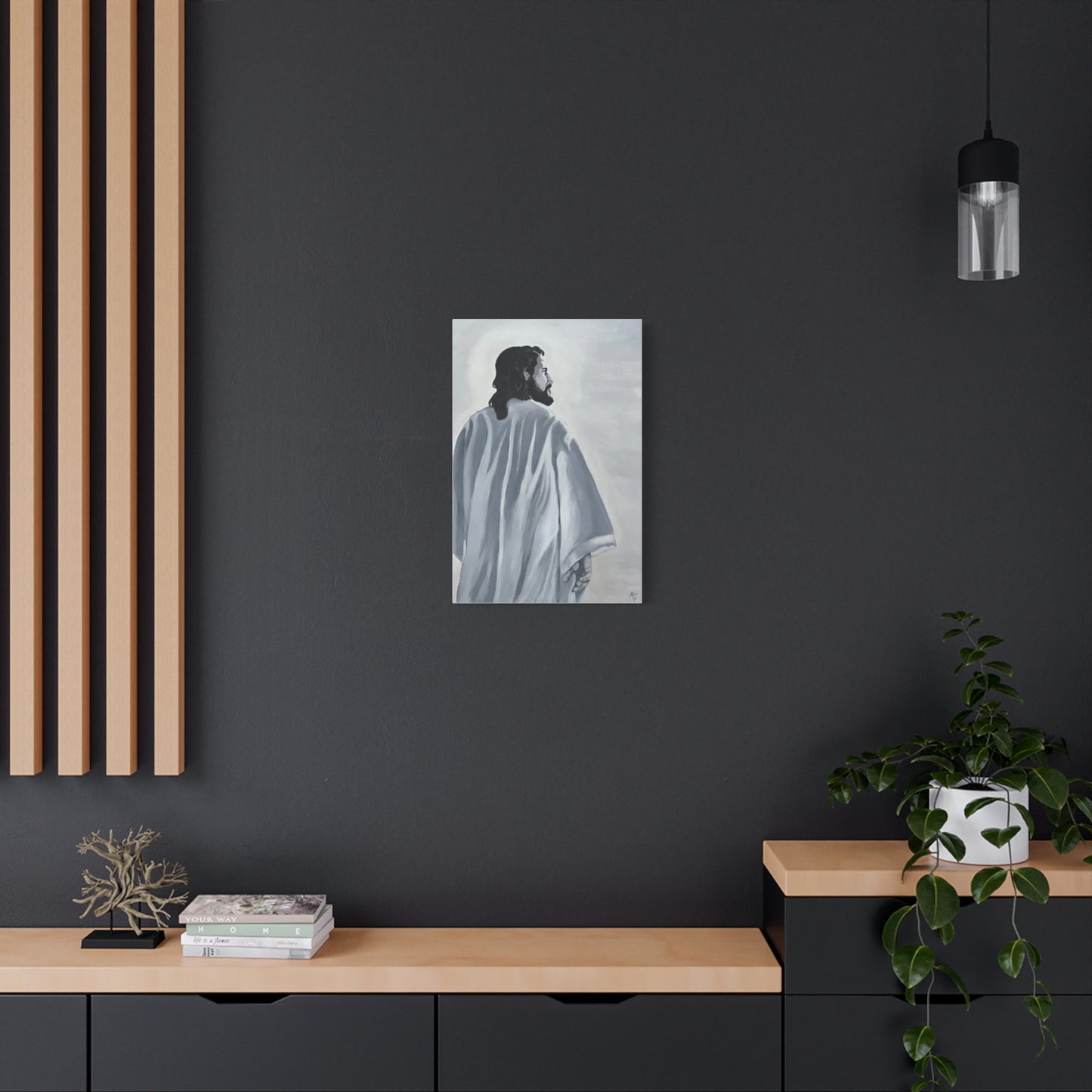Inspirational Jesus Canvas Wall Art - Stretched Matte Print for Home Decor
