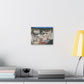 Artistic Stretched Canvas - Charming Italian Village Landscape