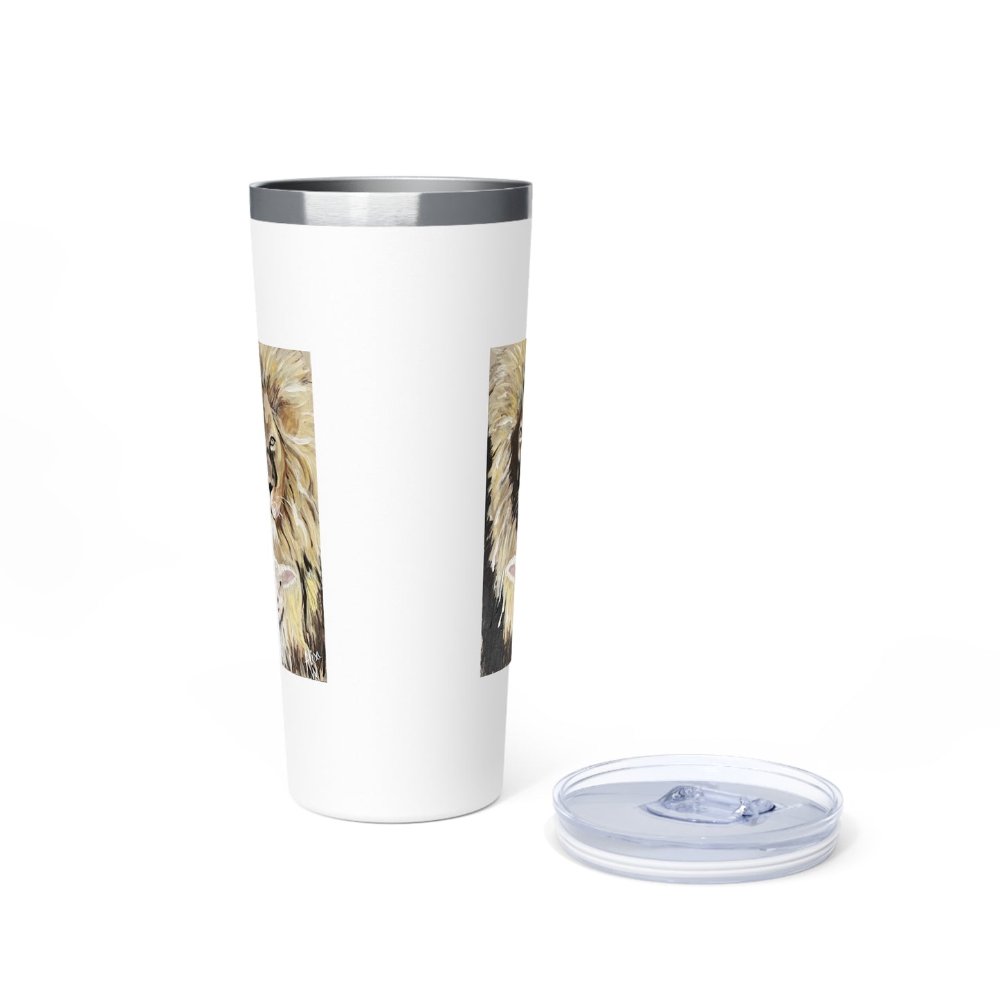 Lion and the Lamb - Copper Insulated Tumbler, Perfect for Animal Lovers, Travel Mug, Hot/Cold Beverages, Gifts for Pet Owners, Birthday Present