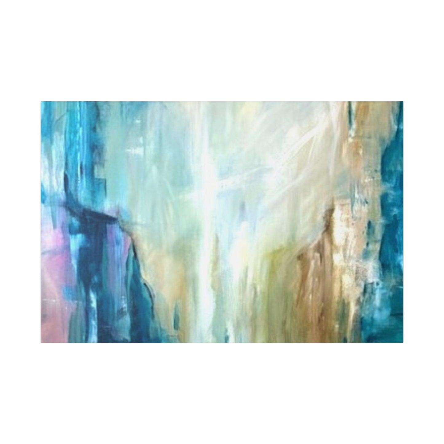 Abstract Canvas Wall Art - Serene Blue Tones for Modern Spaces