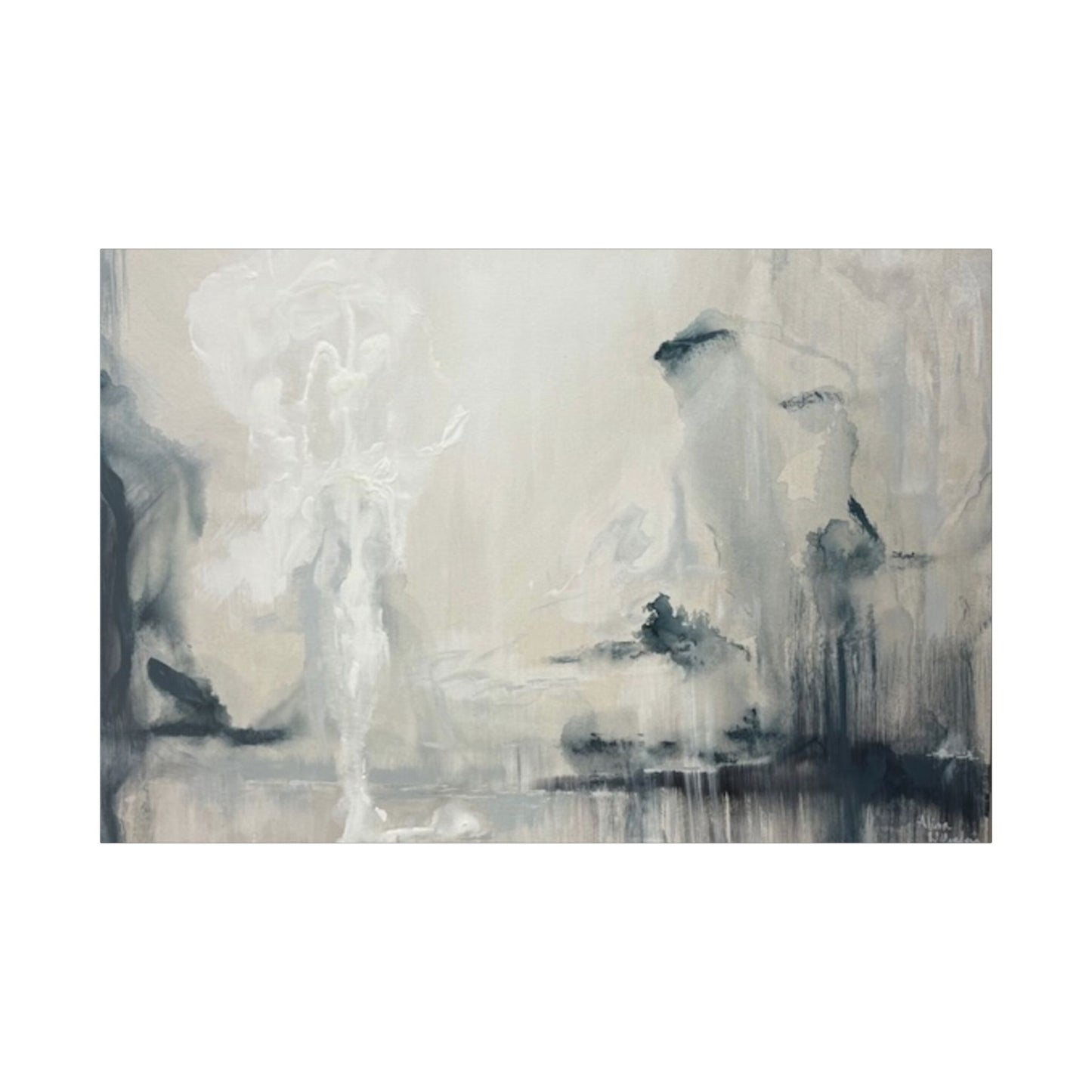 Angels I - Elegant Abstract Stretched Canvas Art for Modern Home Decor