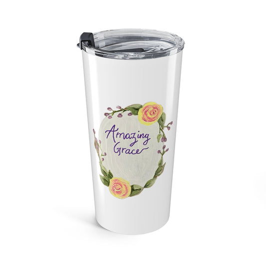Amazing Grace White - Copper Vacuum Insulated Tumbler, 22oz