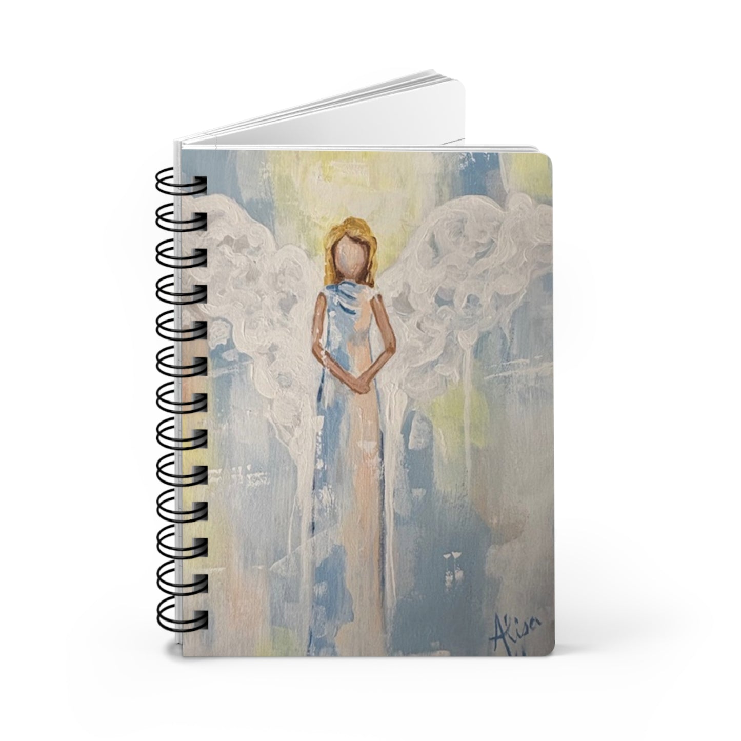 Angel-Themed Spiral Bound Journal | Inspirational Gift for Writers, Dreamers, & Artists | Perfect for Journaling, Sketching, & Gift-Giving