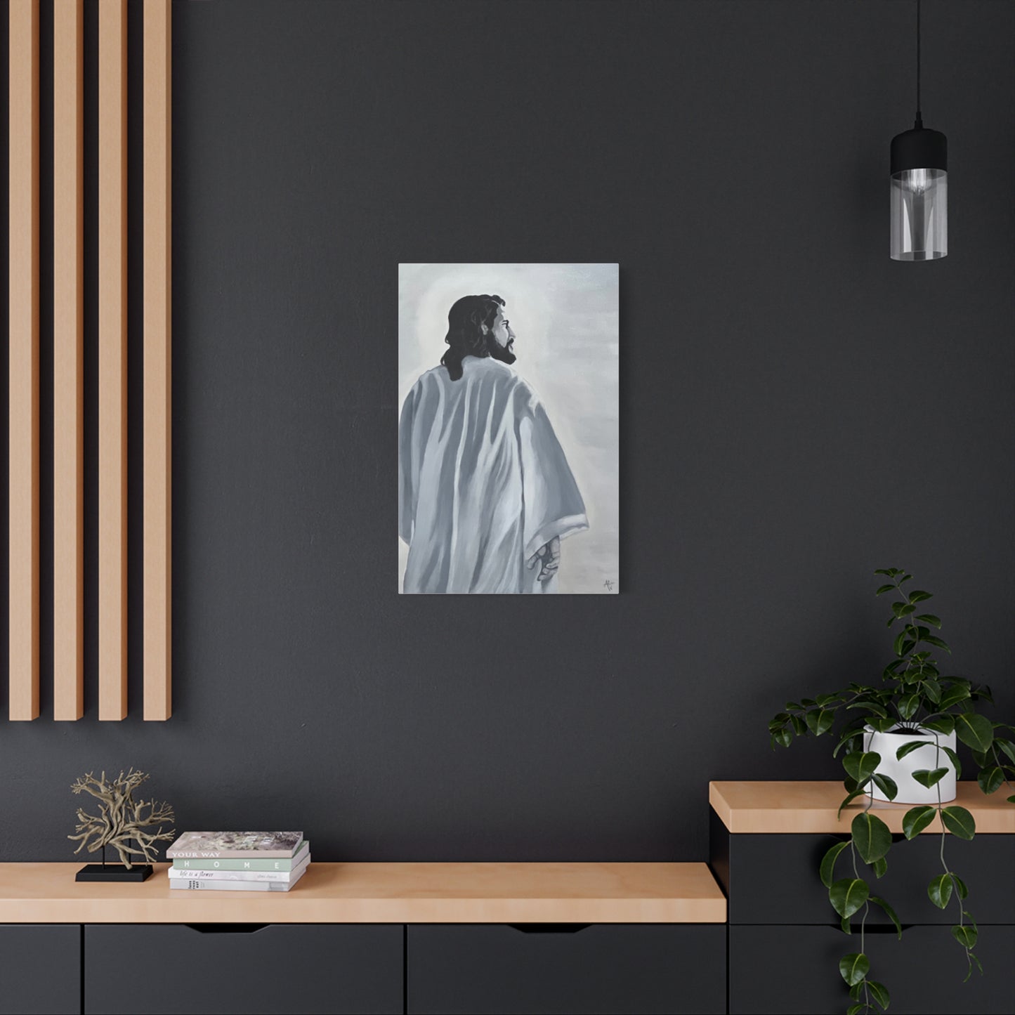 Inspirational Jesus Canvas Wall Art - Stretched Matte Print for Home Decor