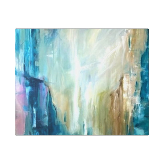 Abstract Canvas Wall Art - Serene Blue Tones for Modern Spaces