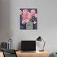 Floral Canvas Wall Art - Pink Ranunculus Bouquet Decor for Home